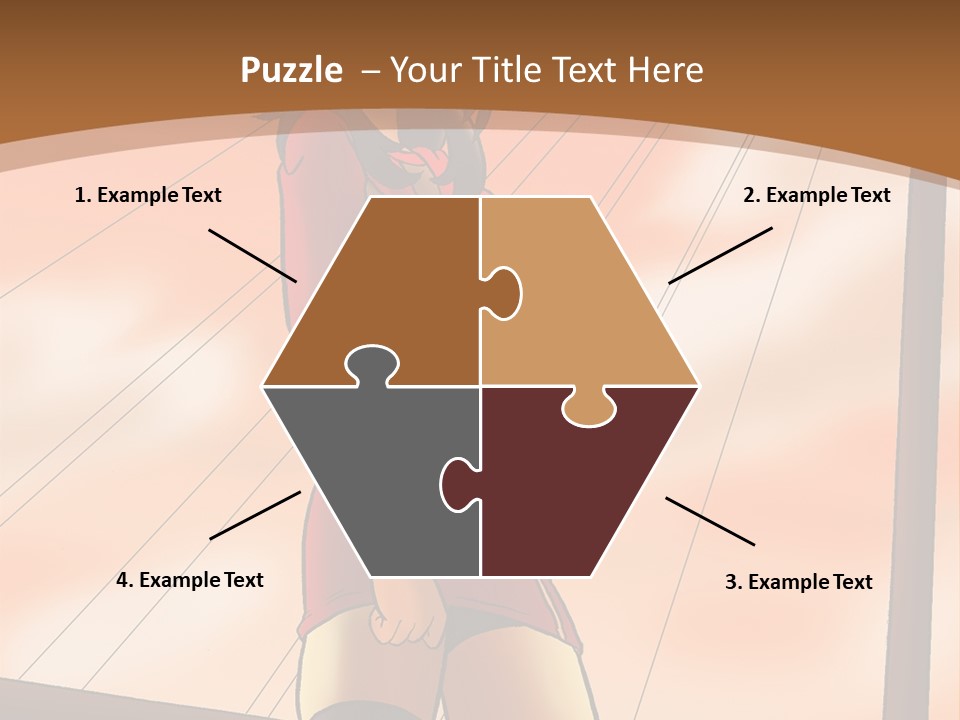 A Woman In A Red Dress Is Standing On A Bridge PowerPoint Template