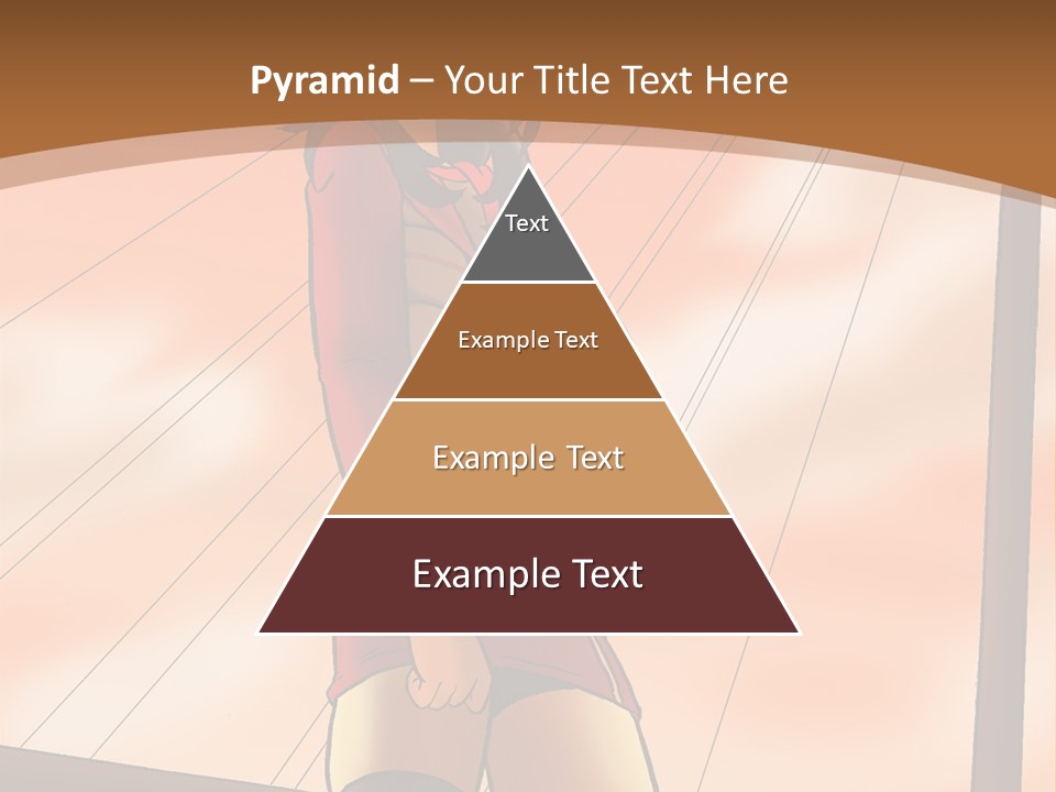 A Woman In A Red Dress Is Standing On A Bridge PowerPoint Template