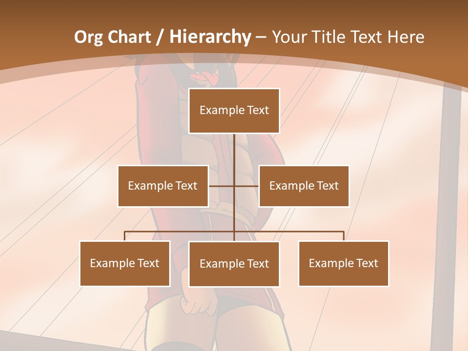 A Woman In A Red Dress Is Standing On A Bridge PowerPoint Template
