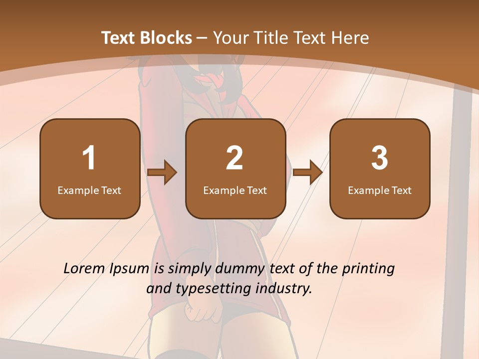 A Woman In A Red Dress Is Standing On A Bridge PowerPoint Template