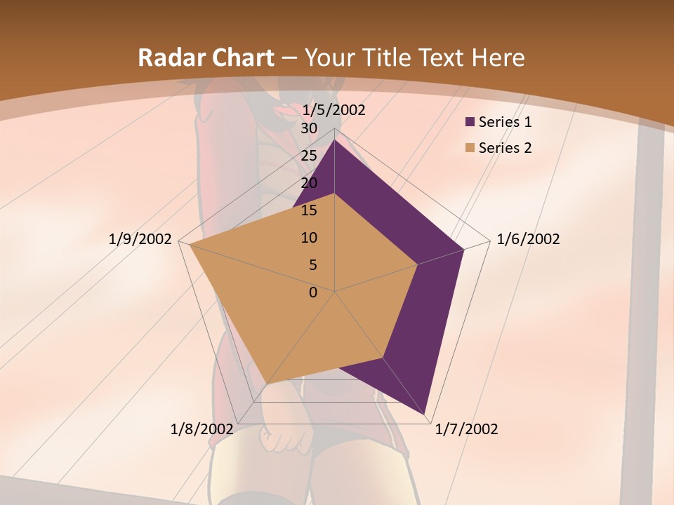 A Woman In A Red Dress Is Standing On A Bridge PowerPoint Template