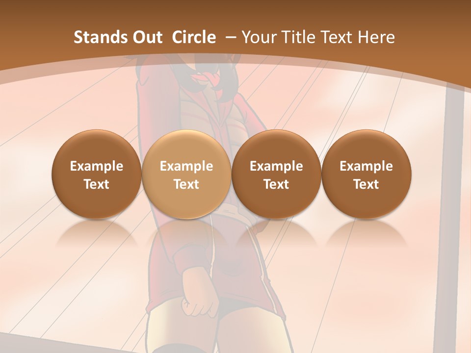 A Woman In A Red Dress Is Standing On A Bridge PowerPoint Template