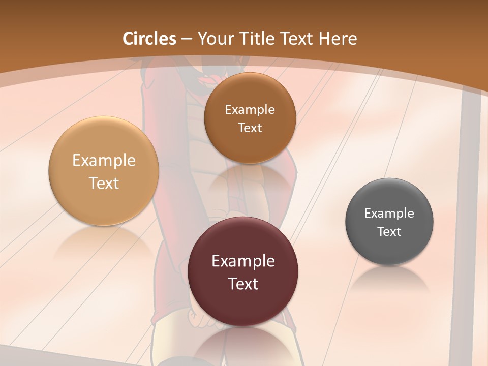 A Woman In A Red Dress Is Standing On A Bridge PowerPoint Template