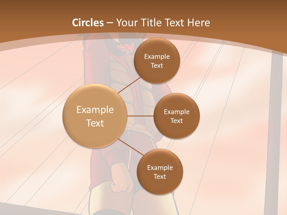 A Woman In A Red Dress Is Standing On A Bridge PowerPoint Template