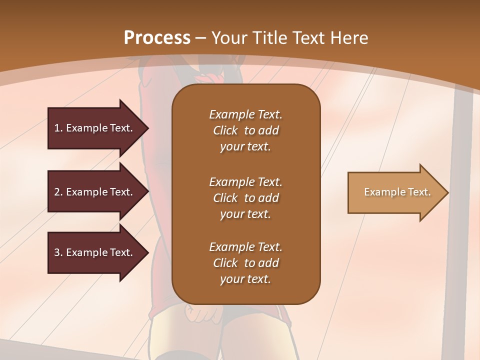 A Woman In A Red Dress Is Standing On A Bridge PowerPoint Template