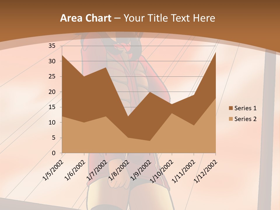 A Woman In A Red Dress Is Standing On A Bridge PowerPoint Template