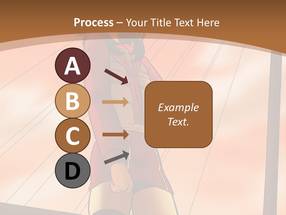 A Woman In A Red Dress Is Standing On A Bridge PowerPoint Template