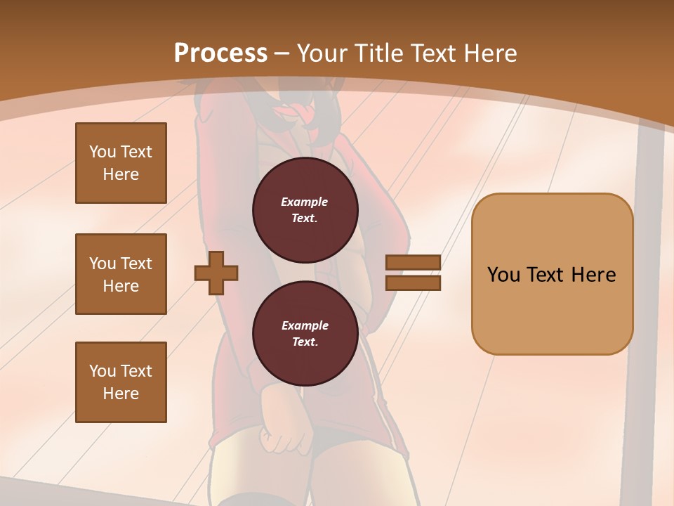 A Woman In A Red Dress Is Standing On A Bridge PowerPoint Template