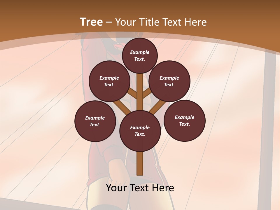 A Woman In A Red Dress Is Standing On A Bridge PowerPoint Template