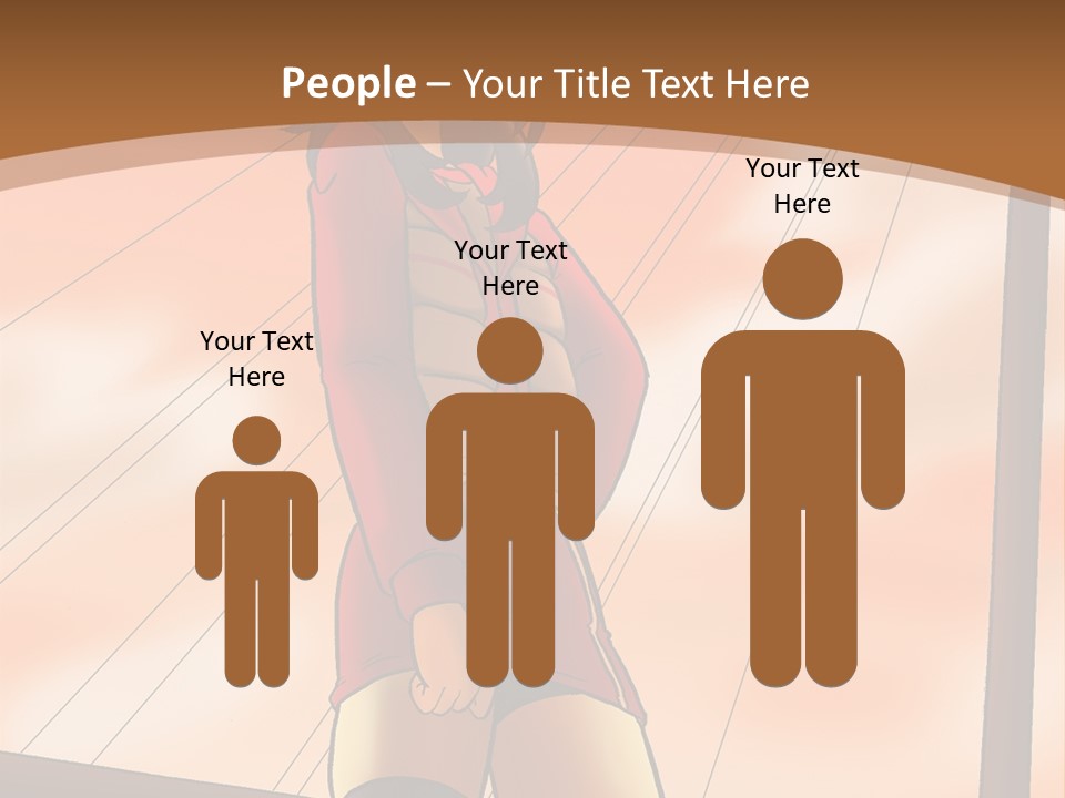 A Woman In A Red Dress Is Standing On A Bridge PowerPoint Template