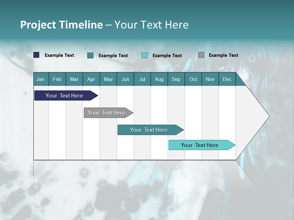 A Woman With Blue Hair Is Standing In Front Of A Black And White Background PowerPoint Template