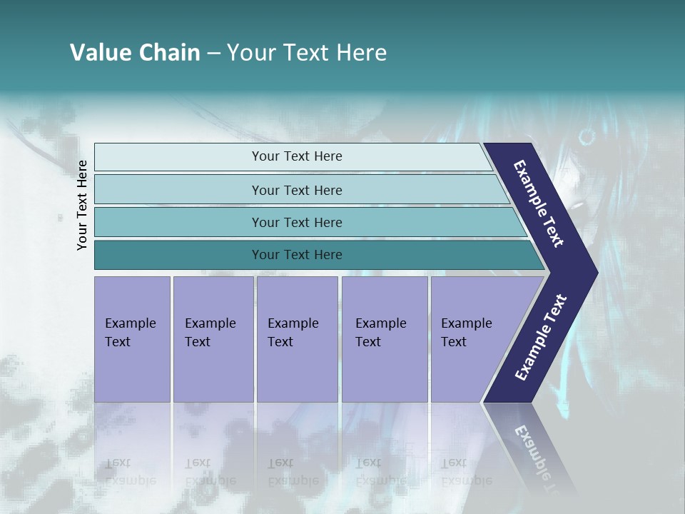 A Woman With Blue Hair Is Standing In Front Of A Black And White Background PowerPoint Template