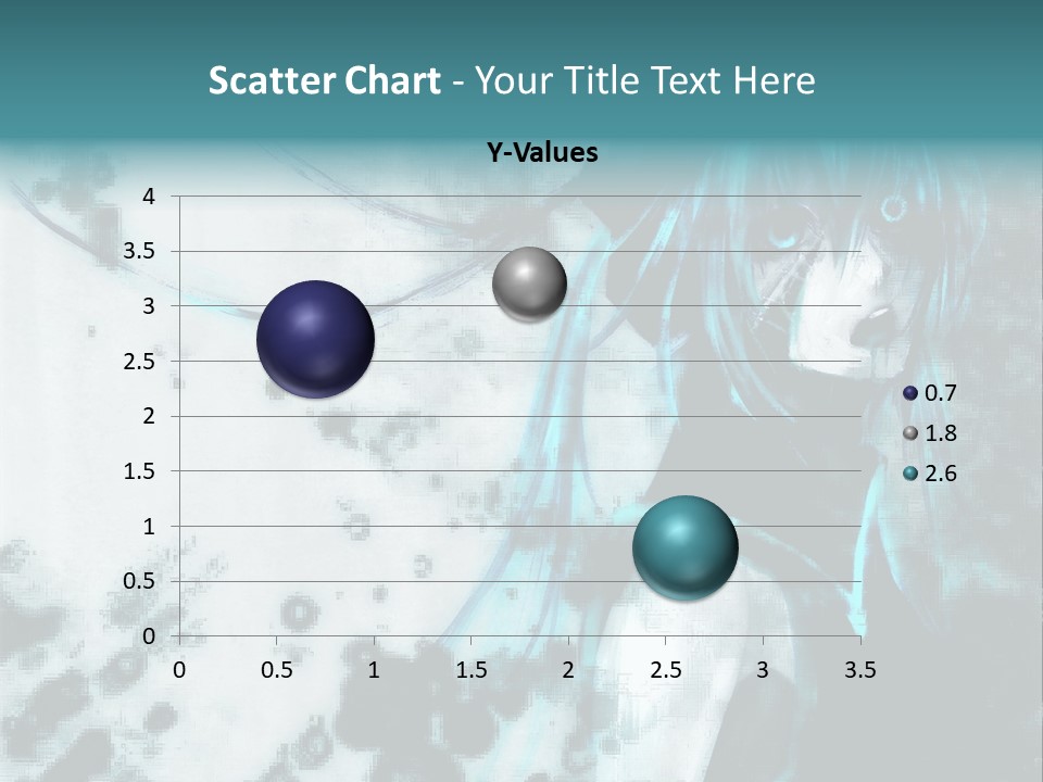 A Woman With Blue Hair Is Standing In Front Of A Black And White Background PowerPoint Template