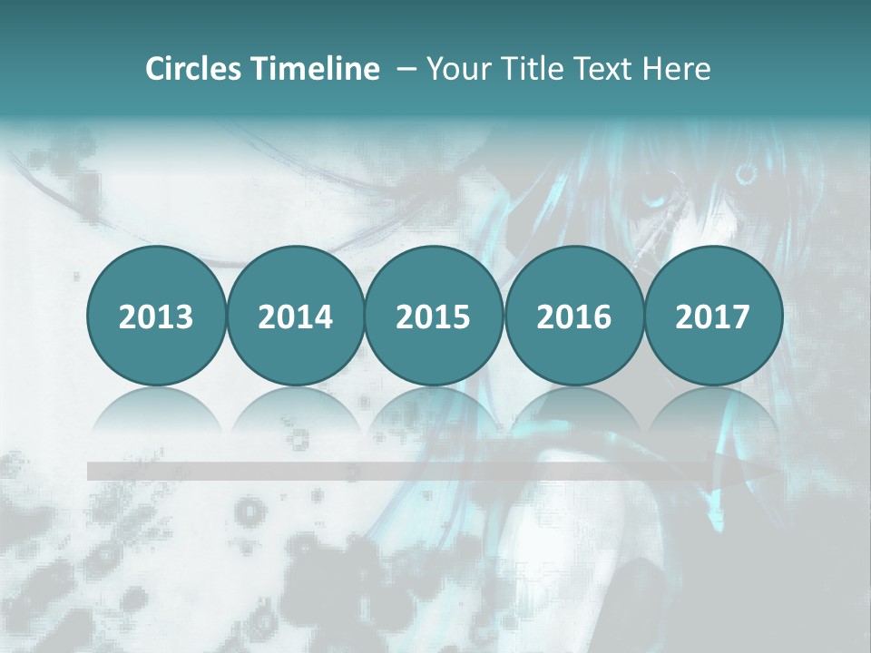 A Woman With Blue Hair Is Standing In Front Of A Black And White Background PowerPoint Template