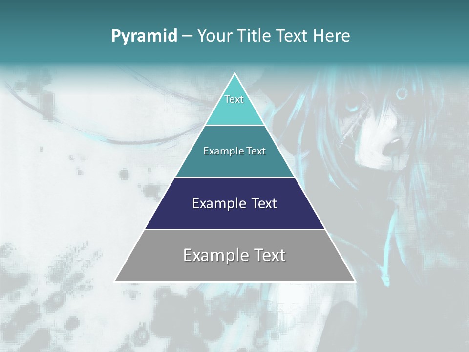 A Woman With Blue Hair Is Standing In Front Of A Black And White Background PowerPoint Template