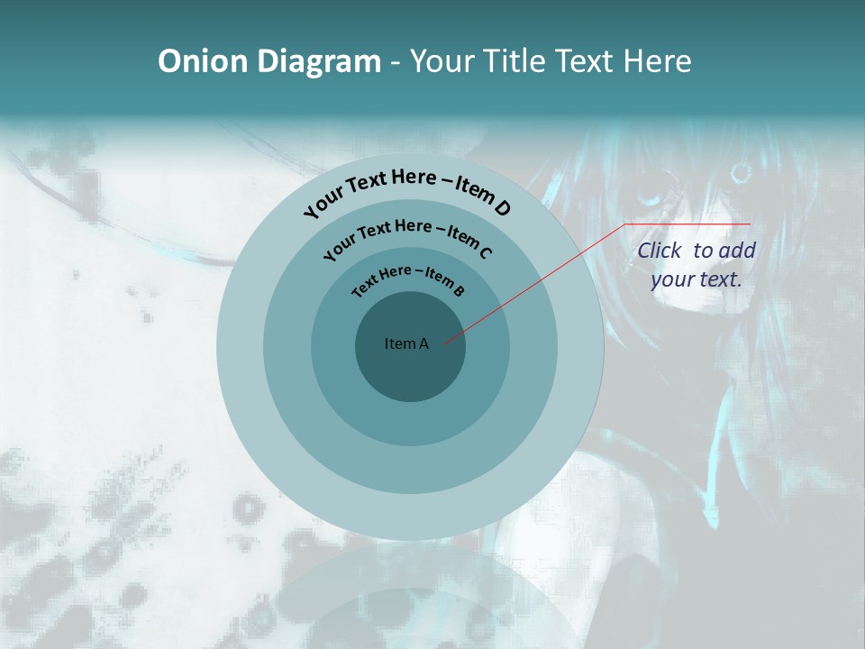 A Woman With Blue Hair Is Standing In Front Of A Black And White Background PowerPoint Template