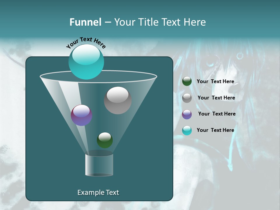 A Woman With Blue Hair Is Standing In Front Of A Black And White Background PowerPoint Template