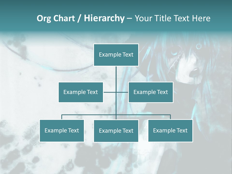 A Woman With Blue Hair Is Standing In Front Of A Black And White Background PowerPoint Template