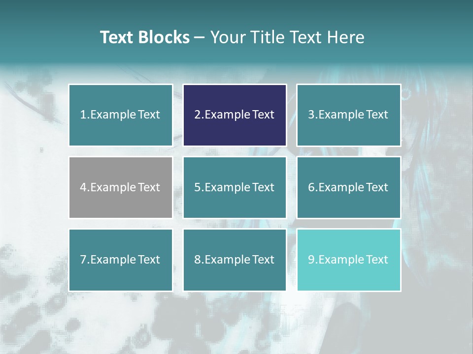 A Woman With Blue Hair Is Standing In Front Of A Black And White Background PowerPoint Template