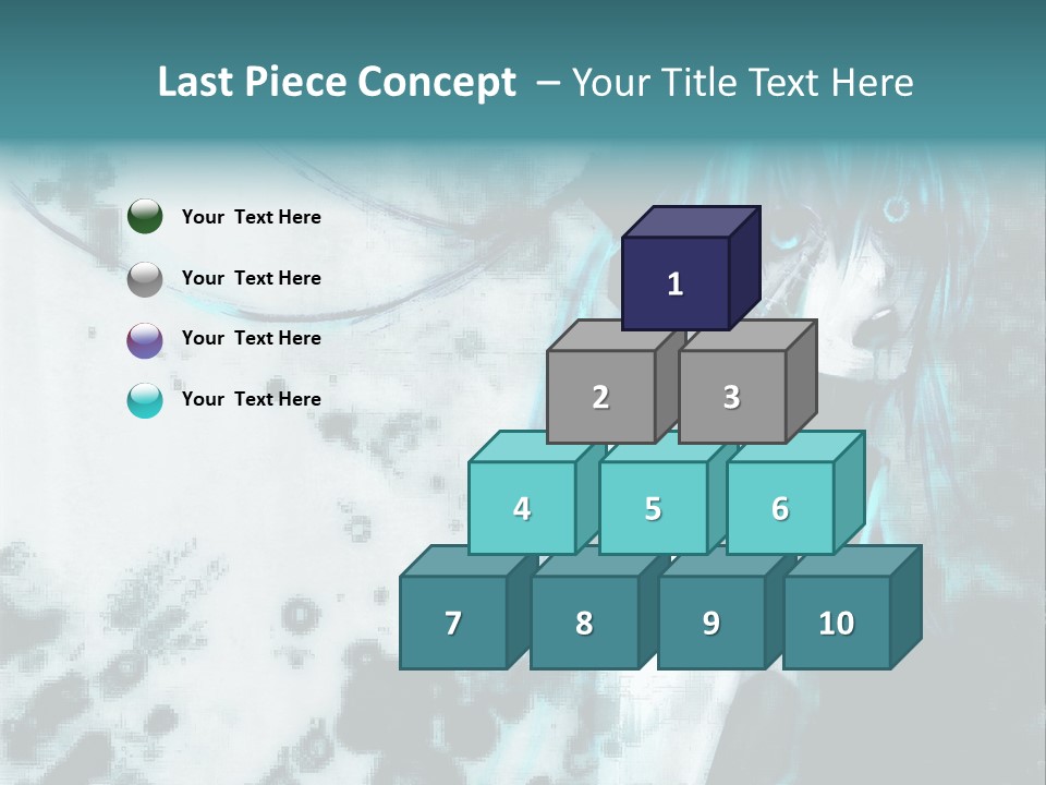 A Woman With Blue Hair Is Standing In Front Of A Black And White Background PowerPoint Template