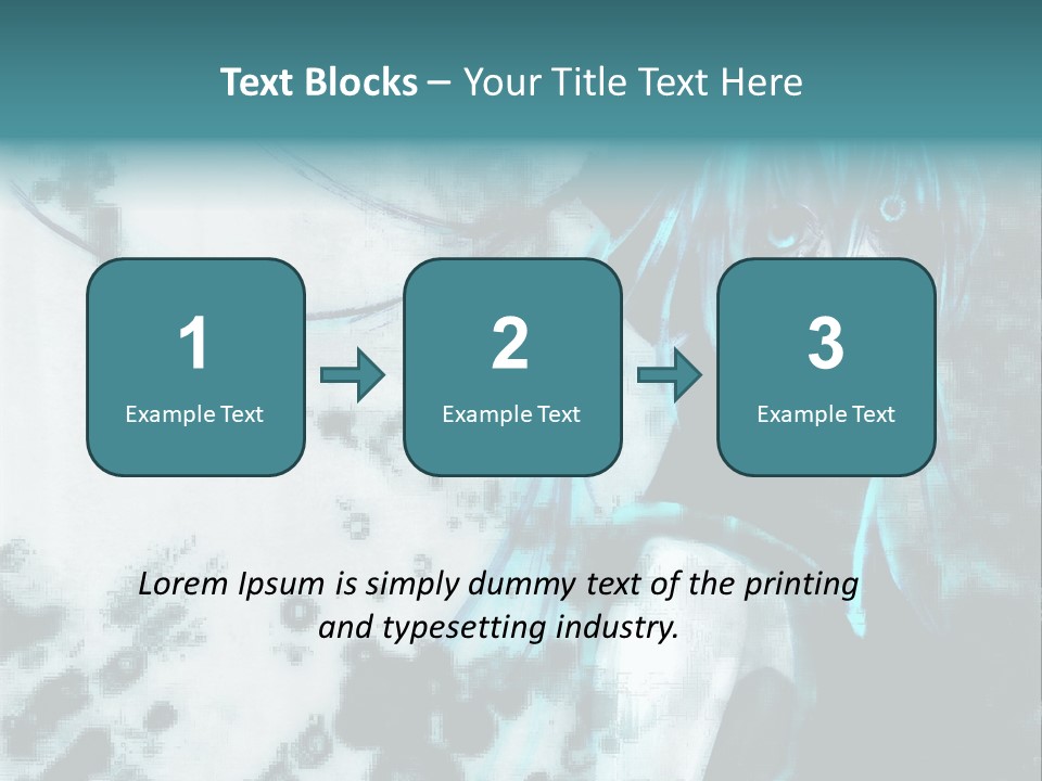 A Woman With Blue Hair Is Standing In Front Of A Black And White Background PowerPoint Template