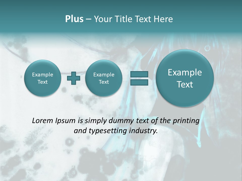 A Woman With Blue Hair Is Standing In Front Of A Black And White Background PowerPoint Template