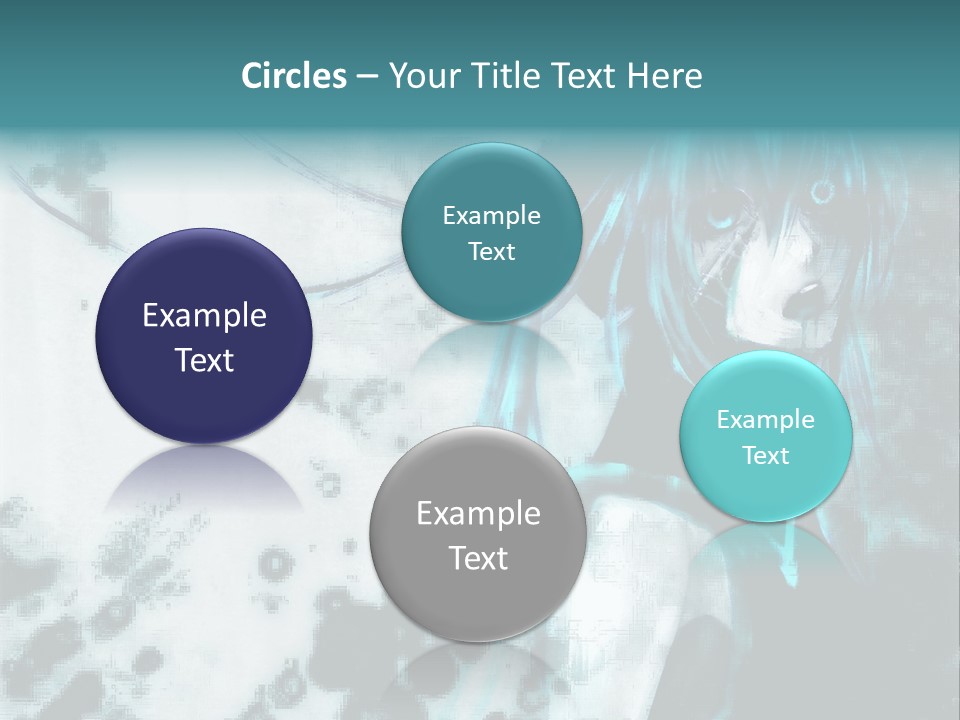 A Woman With Blue Hair Is Standing In Front Of A Black And White Background PowerPoint Template