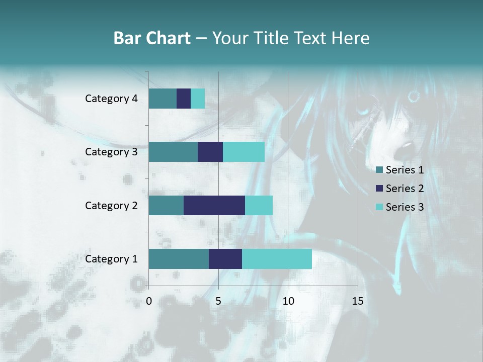 A Woman With Blue Hair Is Standing In Front Of A Black And White Background PowerPoint Template