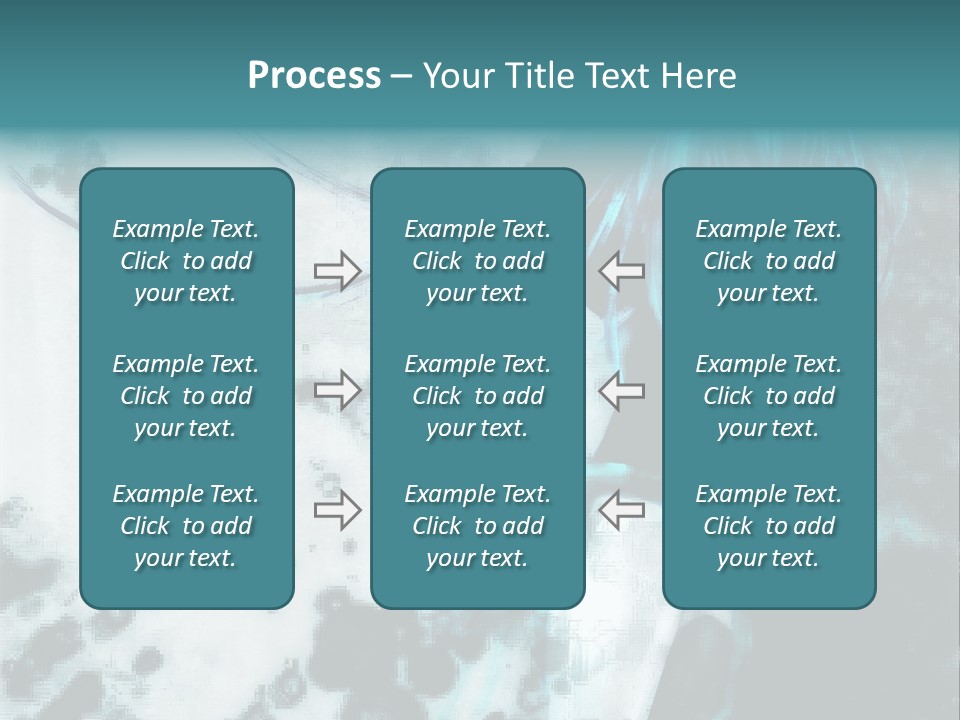 A Woman With Blue Hair Is Standing In Front Of A Black And White Background PowerPoint Template
