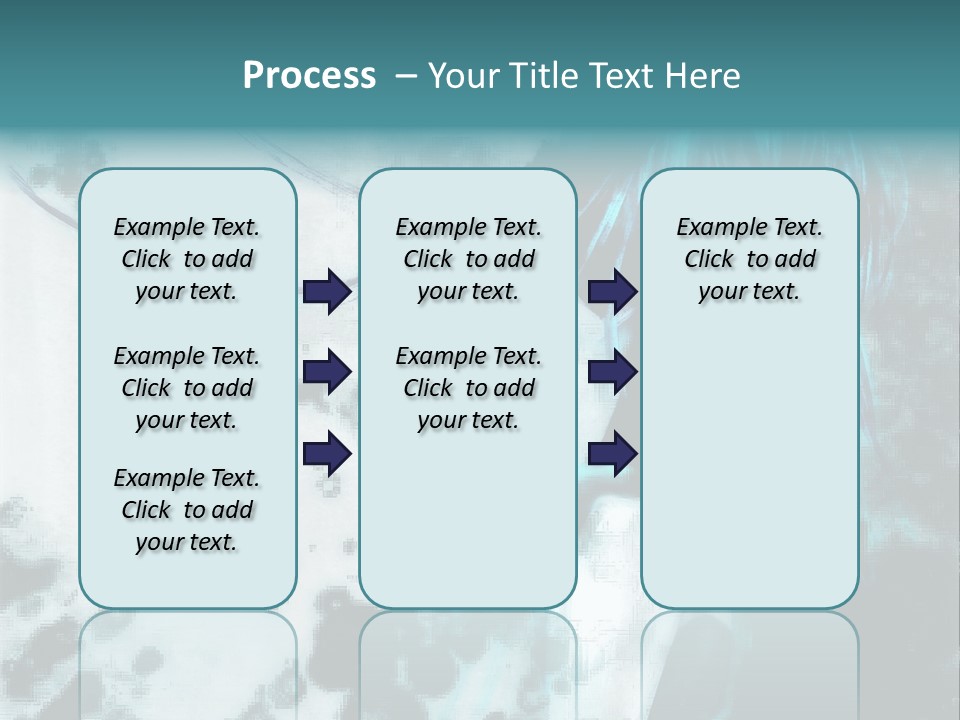 A Woman With Blue Hair Is Standing In Front Of A Black And White Background PowerPoint Template