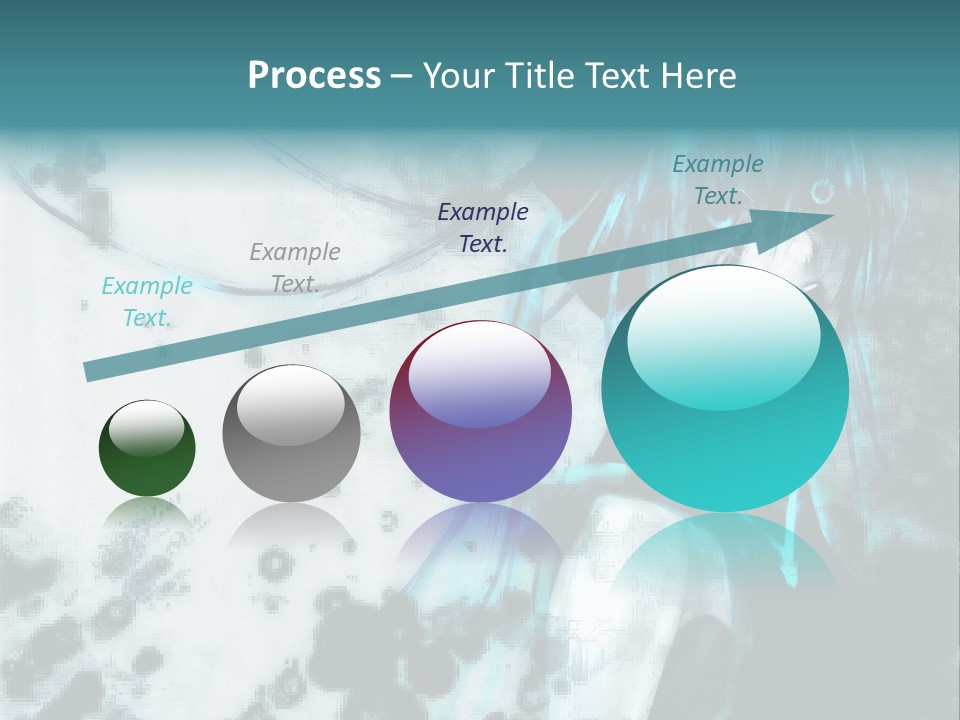 A Woman With Blue Hair Is Standing In Front Of A Black And White Background PowerPoint Template