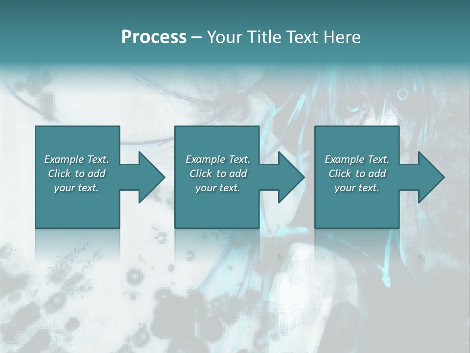 A Woman With Blue Hair Is Standing In Front Of A Black And White Background PowerPoint Template