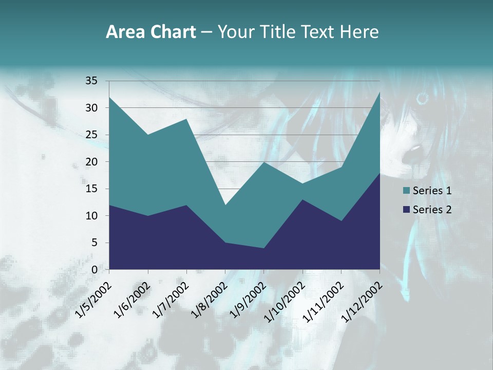 A Woman With Blue Hair Is Standing In Front Of A Black And White Background PowerPoint Template