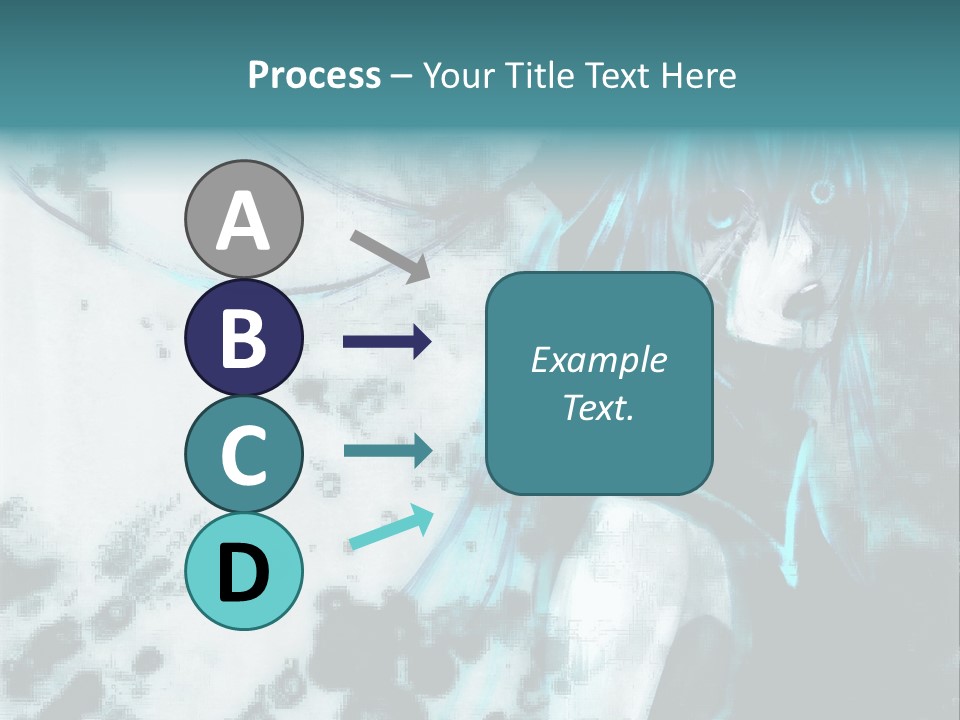 A Woman With Blue Hair Is Standing In Front Of A Black And White Background PowerPoint Template