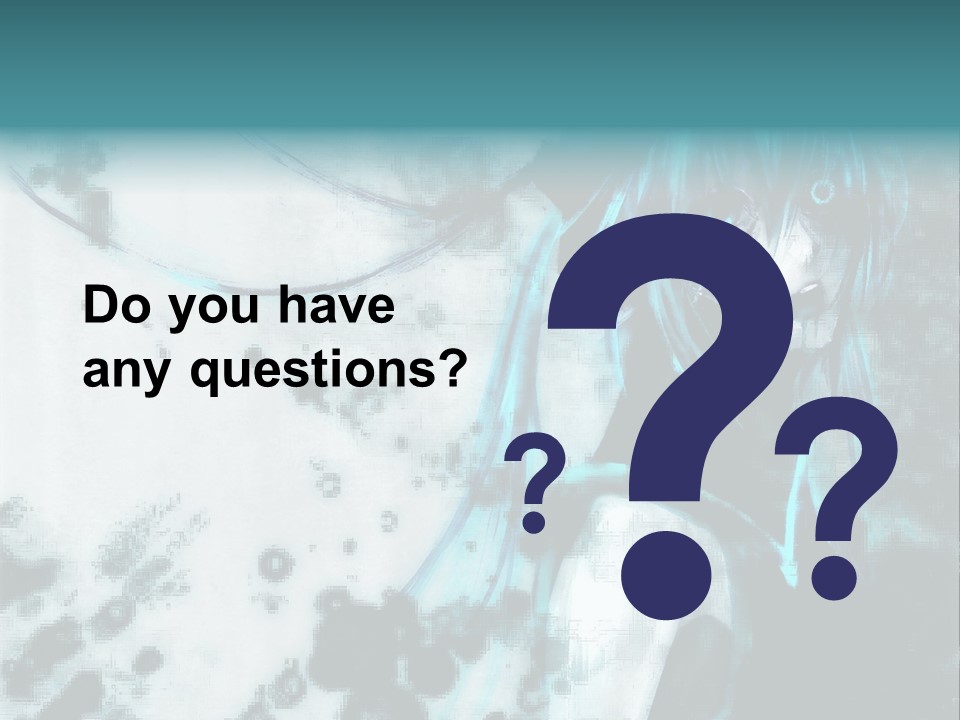 A Woman With Blue Hair Is Standing In Front Of A Black And White Background PowerPoint Template