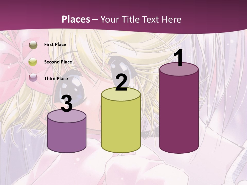 A Girl In A Pink Dress With A Pink Bow On Her Head PowerPoint Template