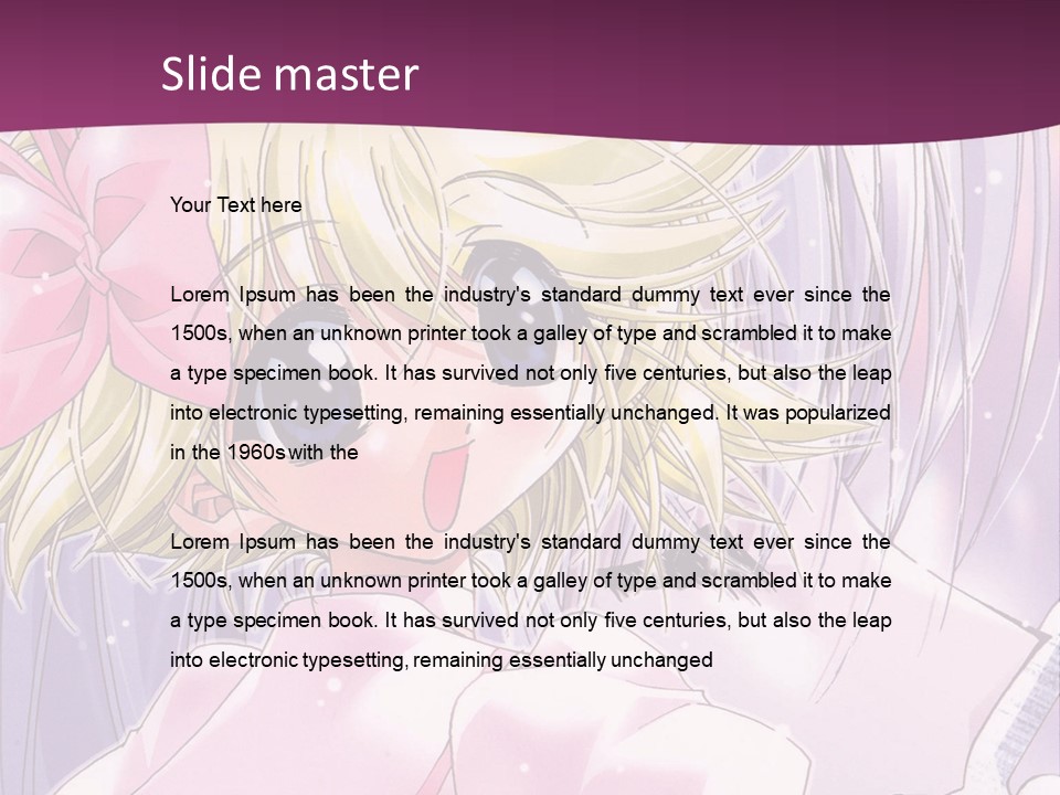 A Girl In A Pink Dress With A Pink Bow On Her Head PowerPoint Template