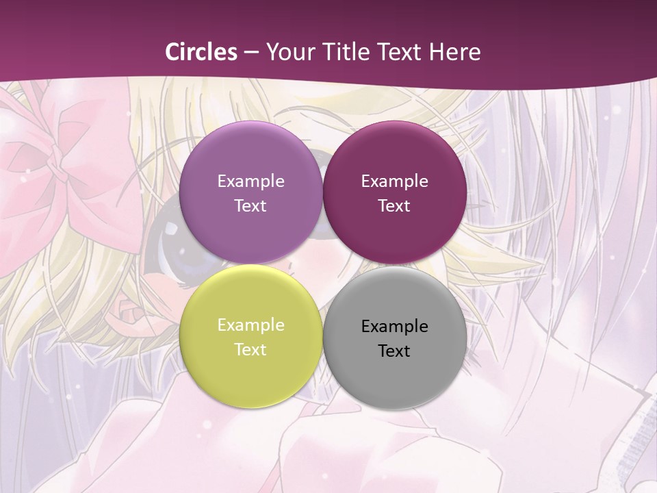 A Girl In A Pink Dress With A Pink Bow On Her Head PowerPoint Template