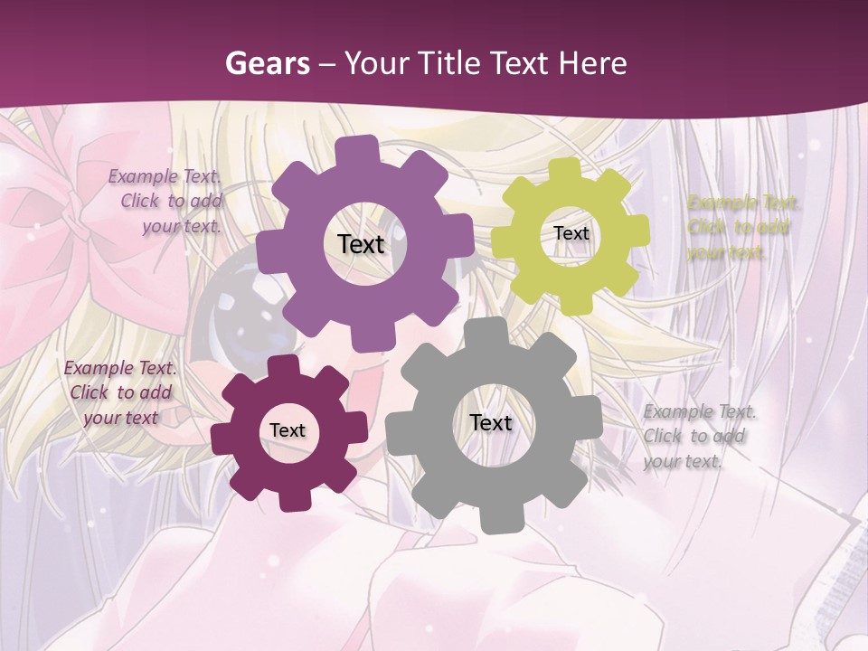 A Girl In A Pink Dress With A Pink Bow On Her Head PowerPoint Template