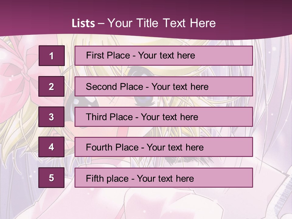 A Girl In A Pink Dress With A Pink Bow On Her Head PowerPoint Template