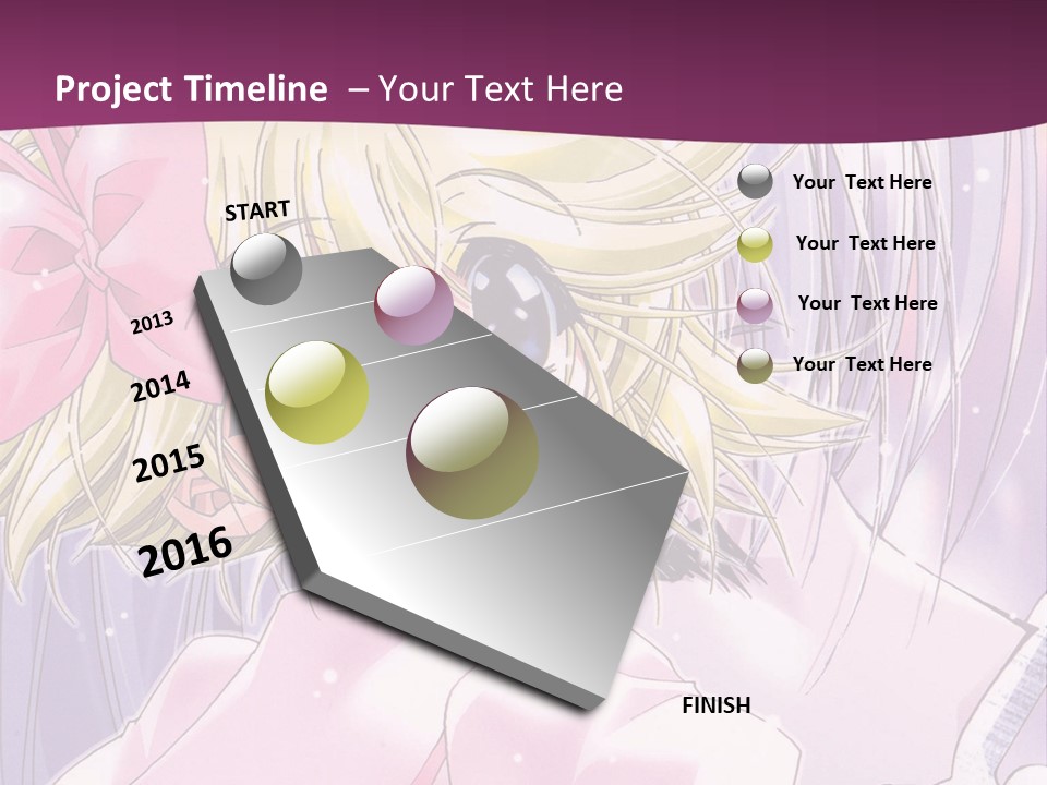 A Girl In A Pink Dress With A Pink Bow On Her Head PowerPoint Template