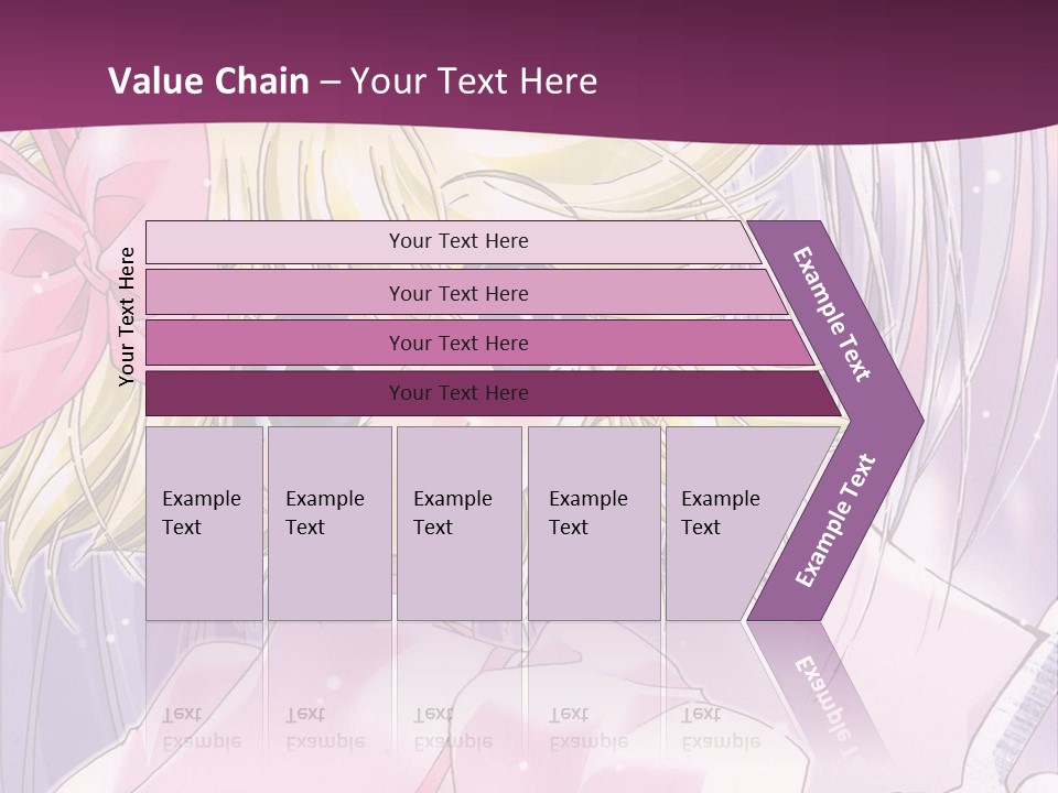 A Girl In A Pink Dress With A Pink Bow On Her Head PowerPoint Template