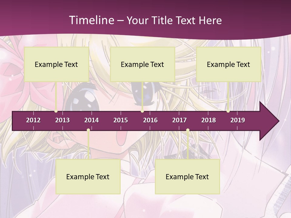 A Girl In A Pink Dress With A Pink Bow On Her Head PowerPoint Template