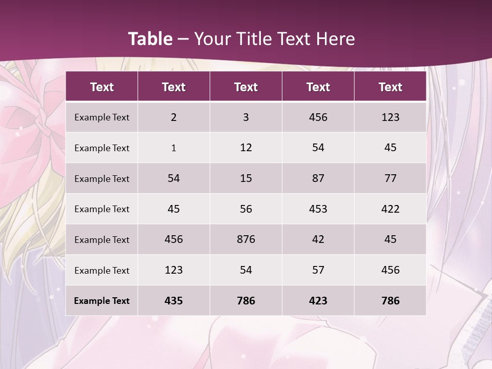 A Girl In A Pink Dress With A Pink Bow On Her Head PowerPoint Template