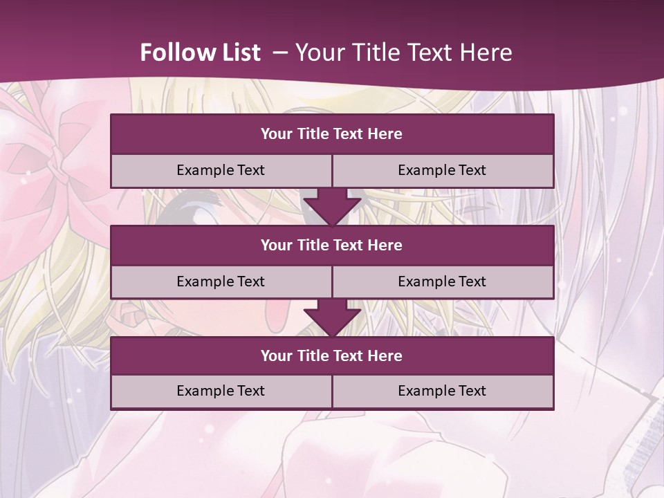 A Girl In A Pink Dress With A Pink Bow On Her Head PowerPoint Template