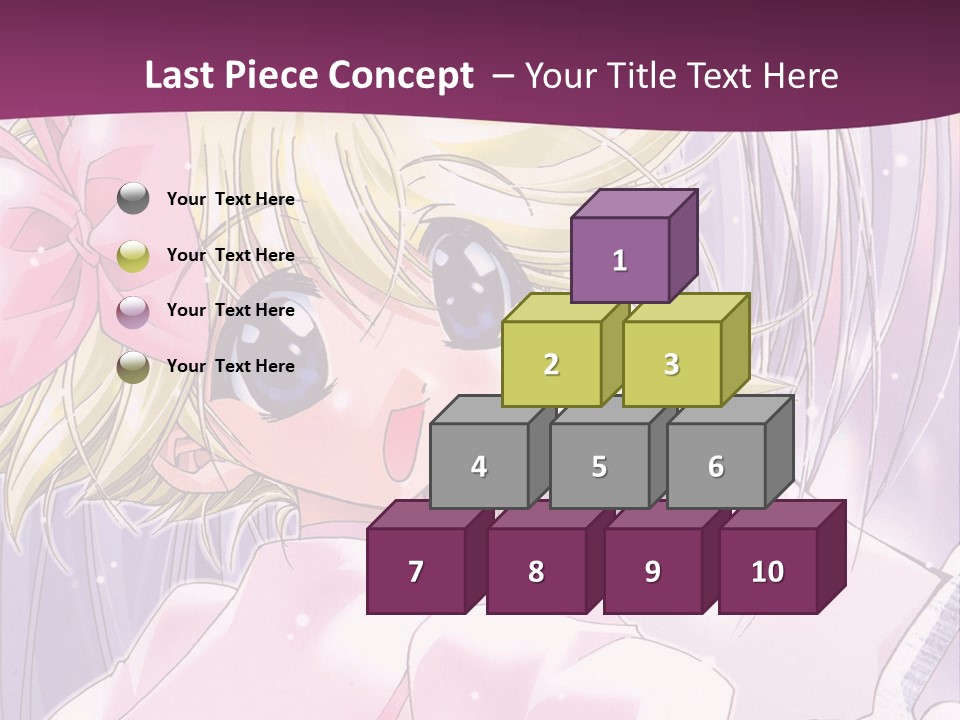 A Girl In A Pink Dress With A Pink Bow On Her Head PowerPoint Template