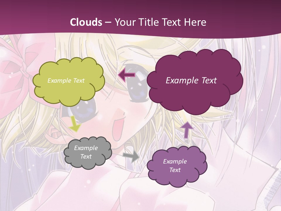 A Girl In A Pink Dress With A Pink Bow On Her Head PowerPoint Template