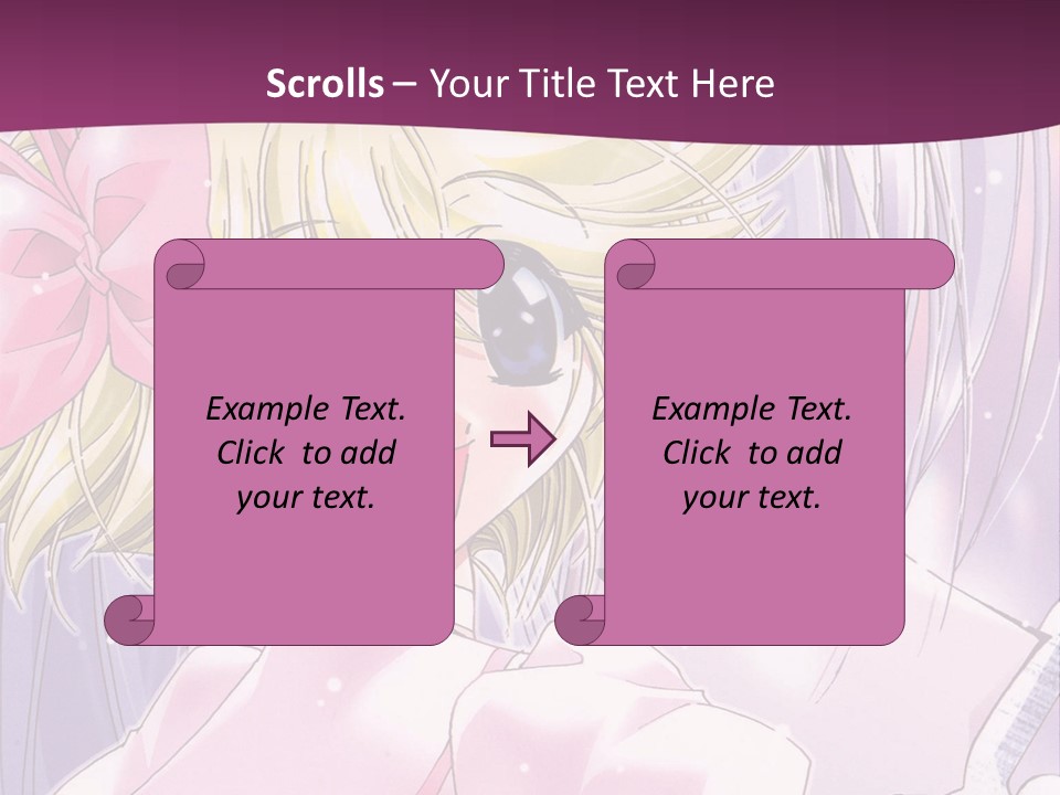 A Girl In A Pink Dress With A Pink Bow On Her Head PowerPoint Template