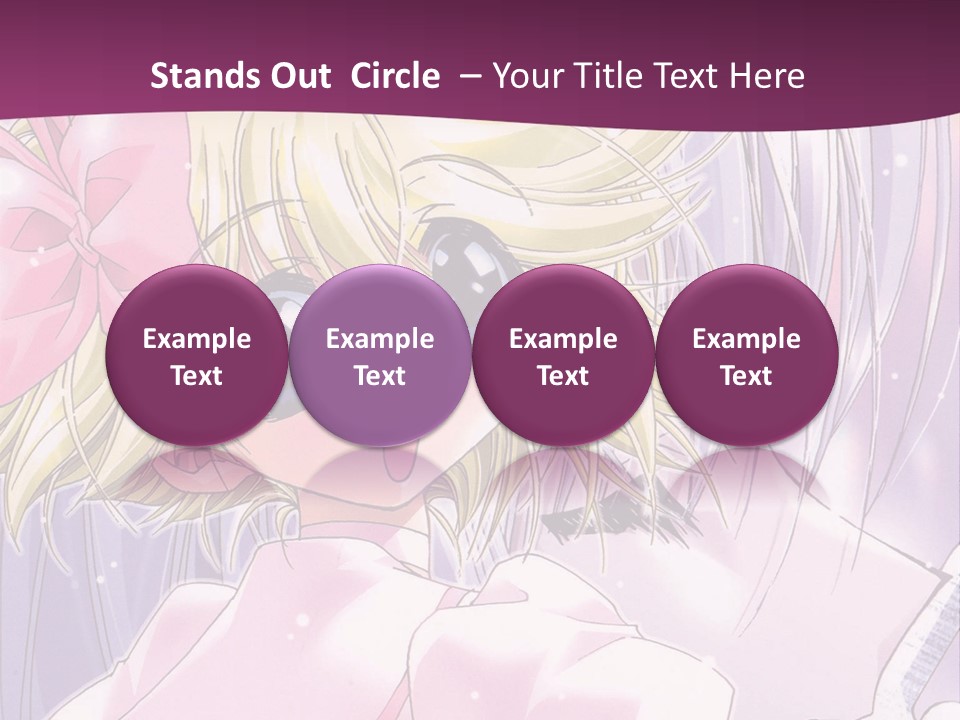 A Girl In A Pink Dress With A Pink Bow On Her Head PowerPoint Template