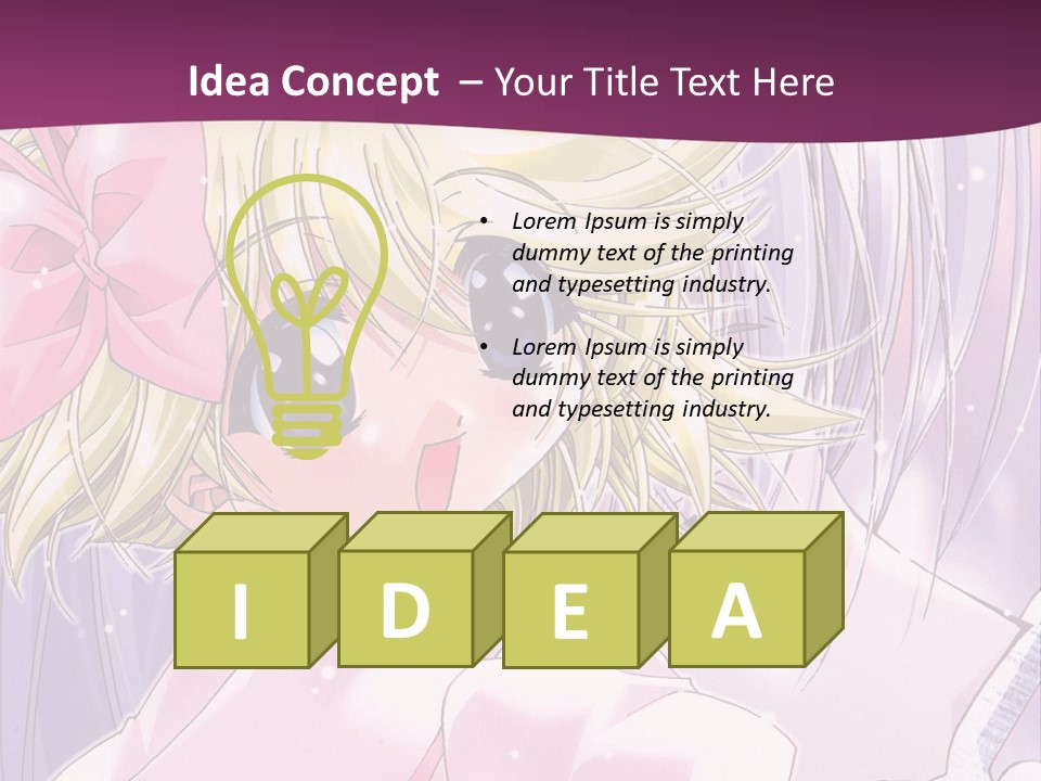 A Girl In A Pink Dress With A Pink Bow On Her Head PowerPoint Template